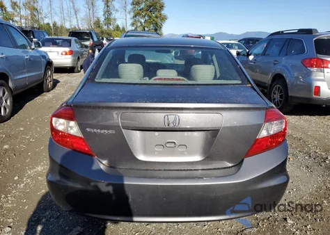 2012 Honda Civic Lx из США, поврежденный, VIN 19XFB2F5XCE332610